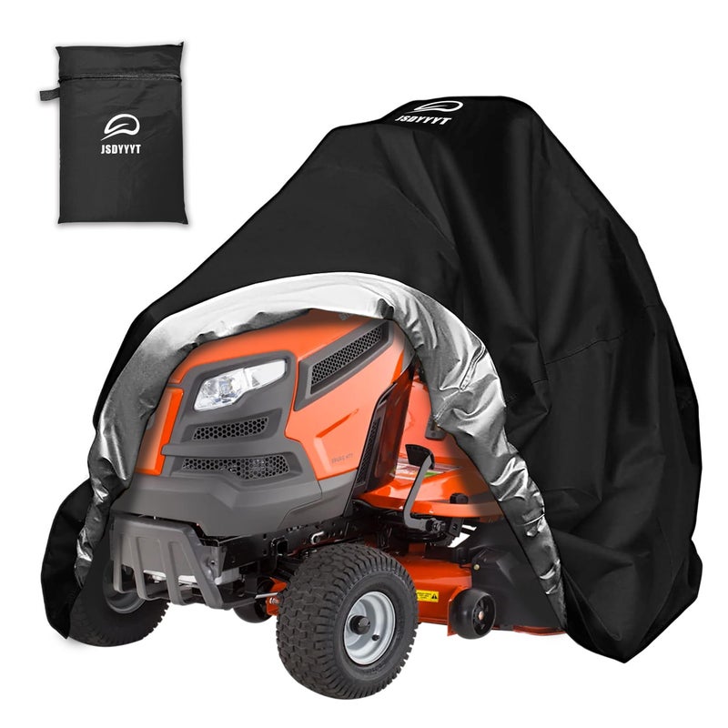 JSDYYYT 420D Riding Lawn Mower Cover Compatible with 42"" 46"" 48"" 54"" & up to 54"" Deck, Waterproof Heavy Duty Durable (420D-polyester oxford) - Image 1